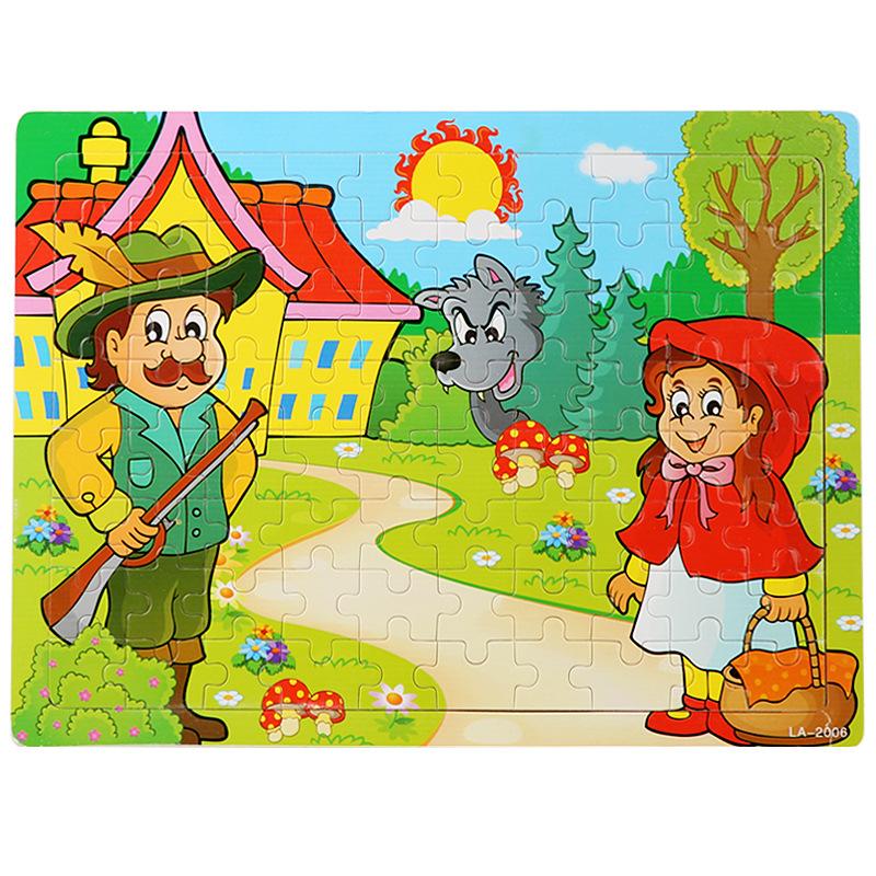 Wooden puzzle children animal cartoon fairy tale plane puzzle baby early education puzzle building block toy