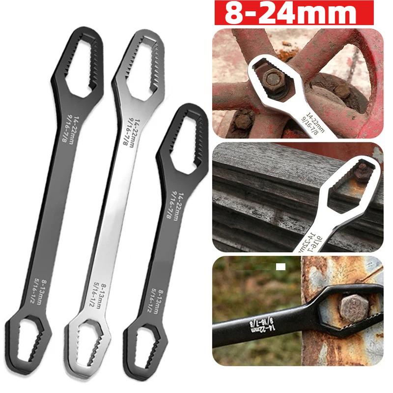 8~17mm/16mm/23mm/24mm Universal Torx Wrench Self-tightening Adjustable Glasses Wrench Board Double-head Torx Spanner Hand Tools for Factory