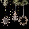 1Pcs Christmas Tree Scene Decoration Christmas Practical Sequin Acrylic Solid Color Pendant Transparent Snowflake Pendant