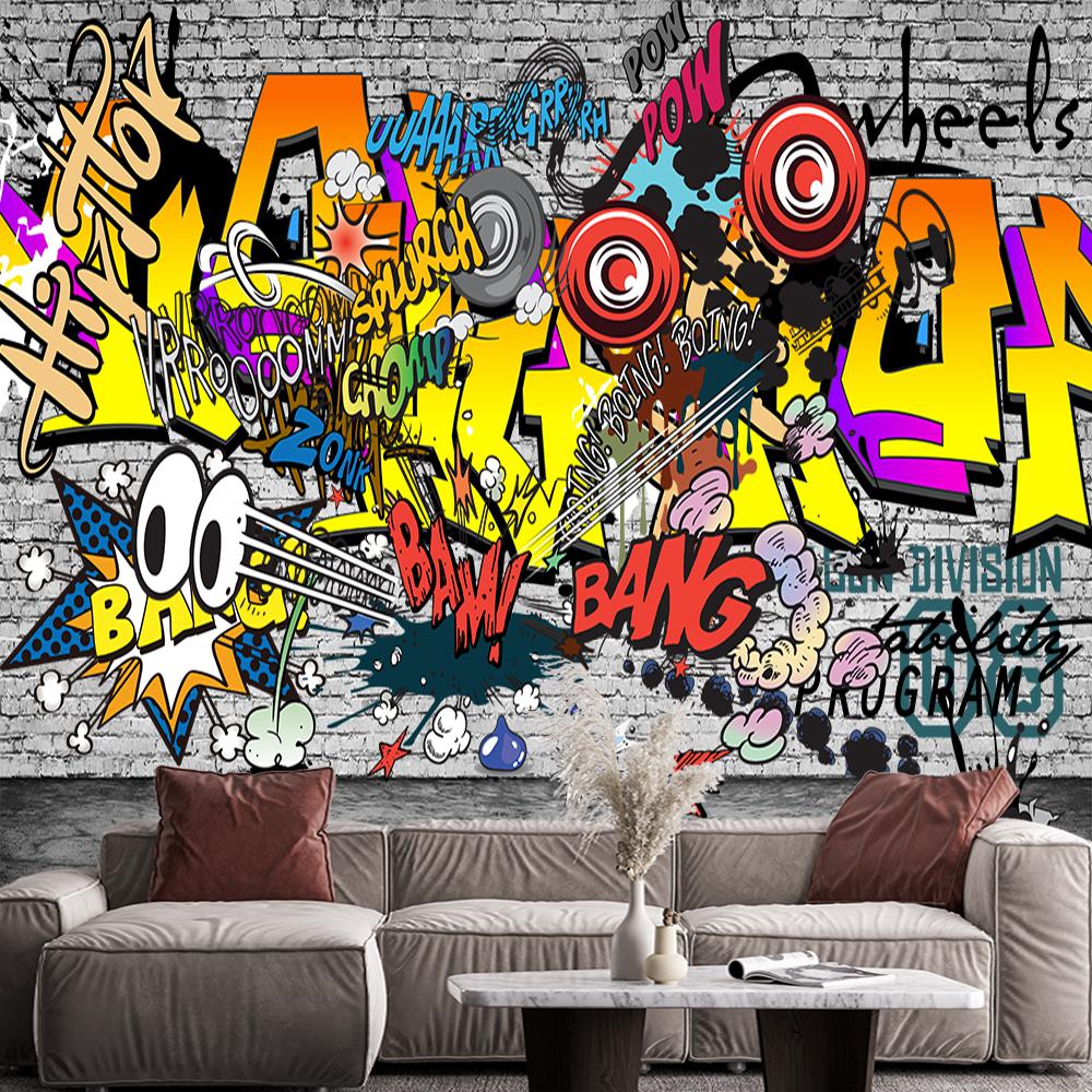 3d Graffiti Wallpaper For Walls Street Graffiti 3d Wall Mural Bedroom Living Room Corridor Wall Mural Wallpaper