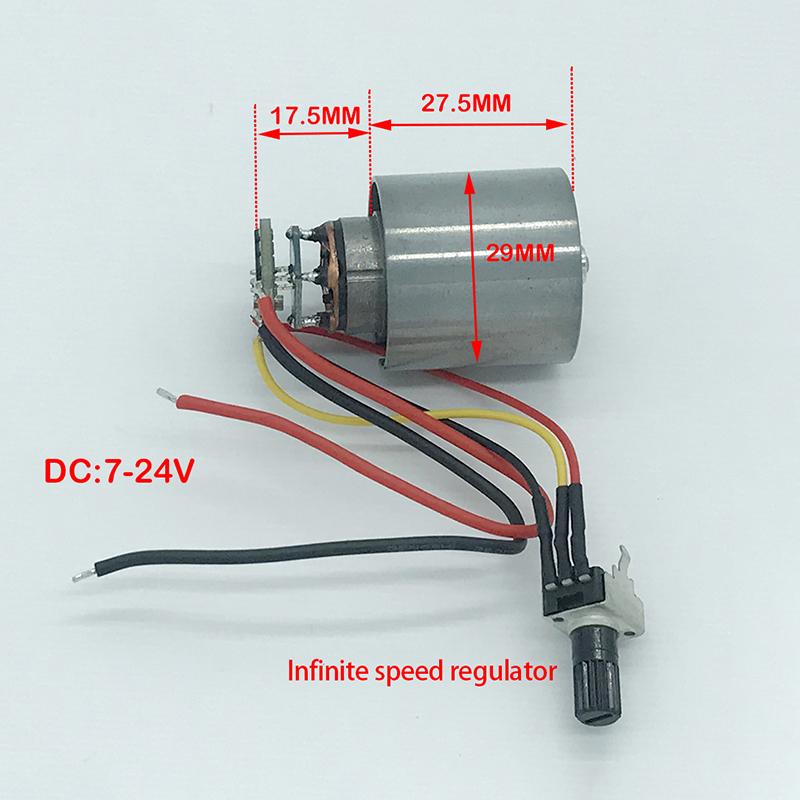 Dc 9/12/24V 5A 3.5A Mini Brushless Motor 100000Rpm High-Speed Cnc Aluminum Alloy Impeller Ducted Fan Stepless Speed Regulation