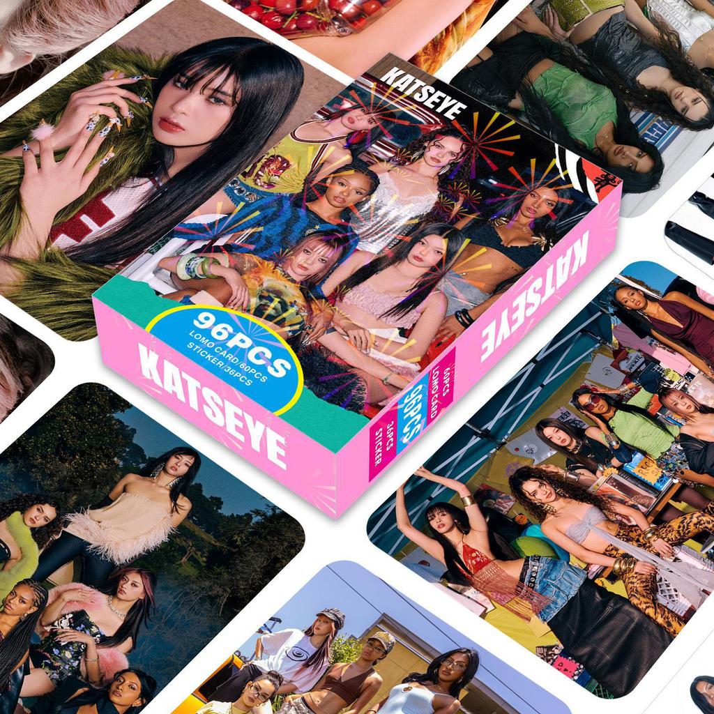 96  Cards Collection Cards Small Stickers Double-sided LOMO Flash Card Box