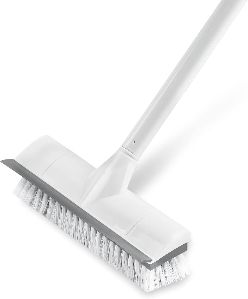 CLEANHOME Deck Brush Cleaning Brush Water Squeegee Bathroom Cleaning Brush Balcony Floor Cleaning 2-in-1 47cm-127cm