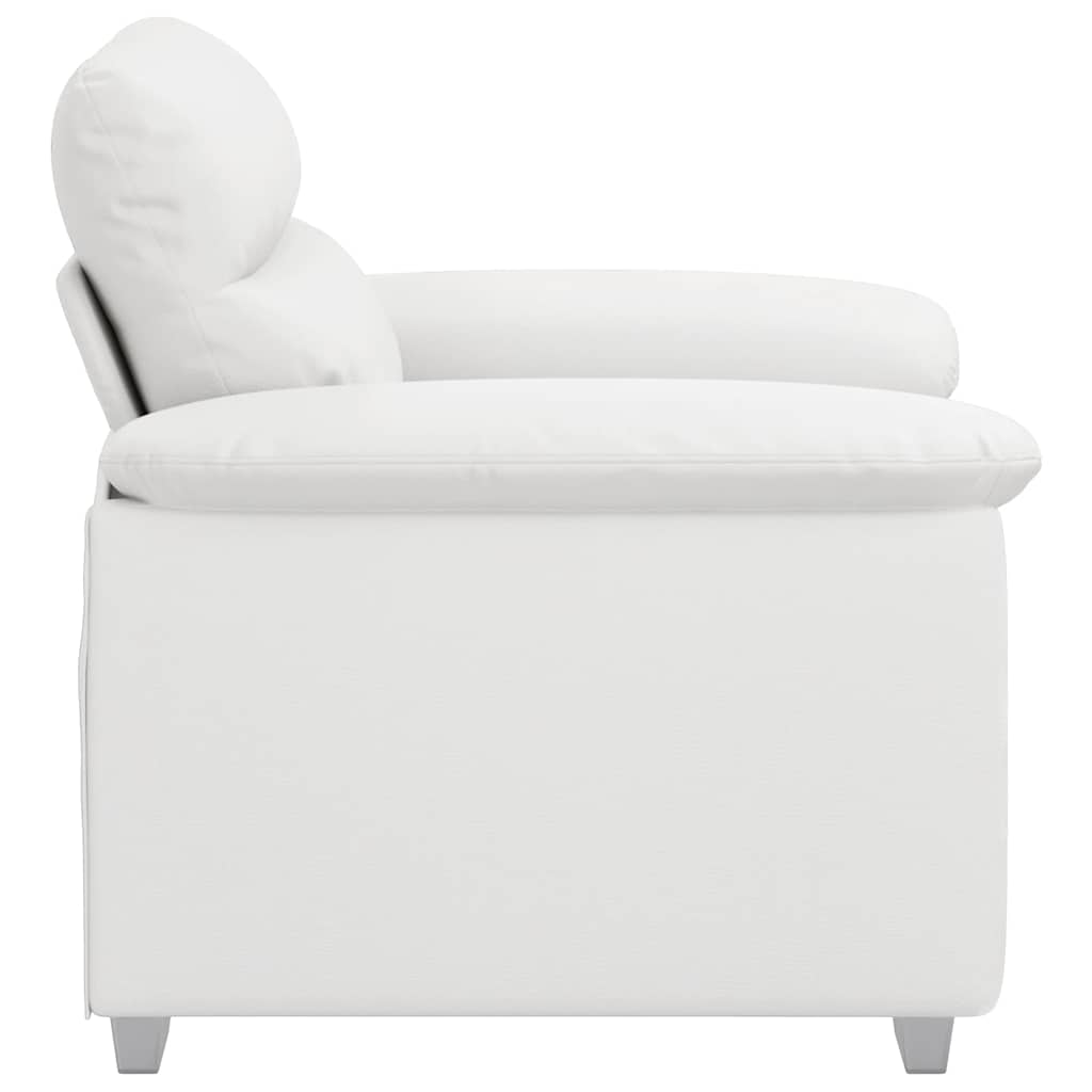 Armchair White 100x81x84 cm Faux Leather