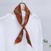 Spring Summer Floral Print Cotton Skinny Scarf Women Soft Neckerchief Hairband Lady Headband Bagscarf Female Neck Ties