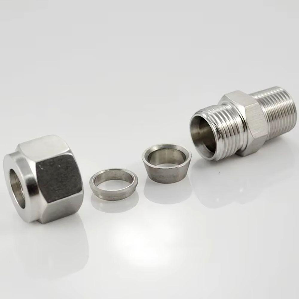 1Pcs 1/8" 1/4" 3/8" 1/2" Male Thread To 3-16mm OD Tube Connector  for Oil Water Gas