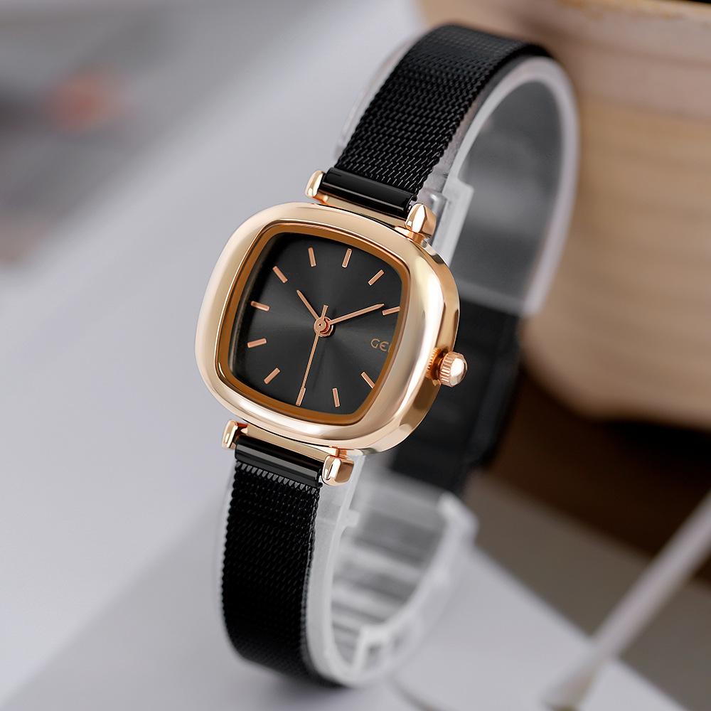 Watch for Women, Simple Temperament, Student, Small Dial, Thin Strap, Compact Square Mesh Chain, Niche Watch, Ladies Watch