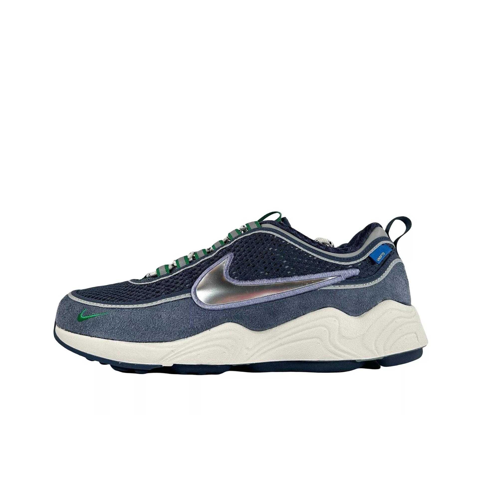 Nike Men's Blue/Silver Undefeated X Air Zoom Spiridon Sp Thunder Unisex Sneakers Phantom Hv4847-400 Cm