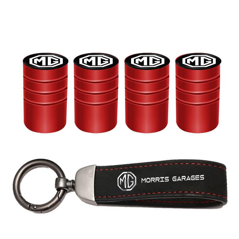 Auto Reifen Felgen Ventilkappen Abdeckung Wildleder Auto Schlüsselanhänger Ring Schlüsselanhänger Für Morris Garages MG ZS 5 7 6 Cyberster MG4 EV ES5 HS ONE GT