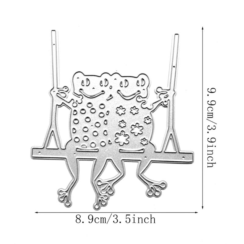 Seesaw Frog Metal Cutting Dies Scrapbooking Stencil Die Cuts Card Embossing DIY Photo Album Template Mold Decoration