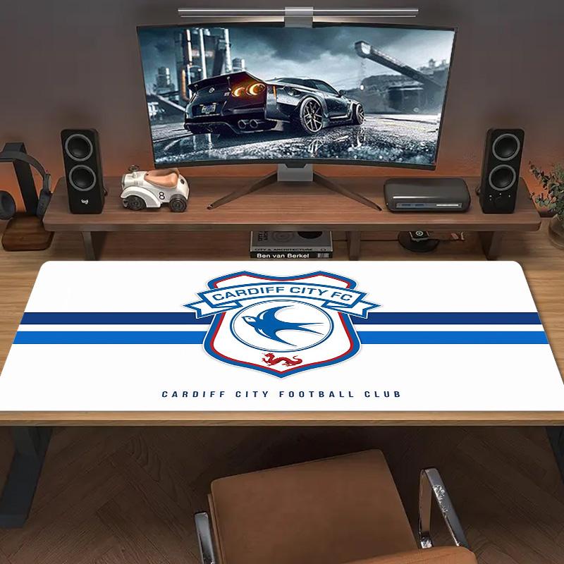 Cardiff City FC Print Cushion Non-slip Laptop Tablet Big Mousepad XXL Mat Mini PC Playmat With Lock Edge