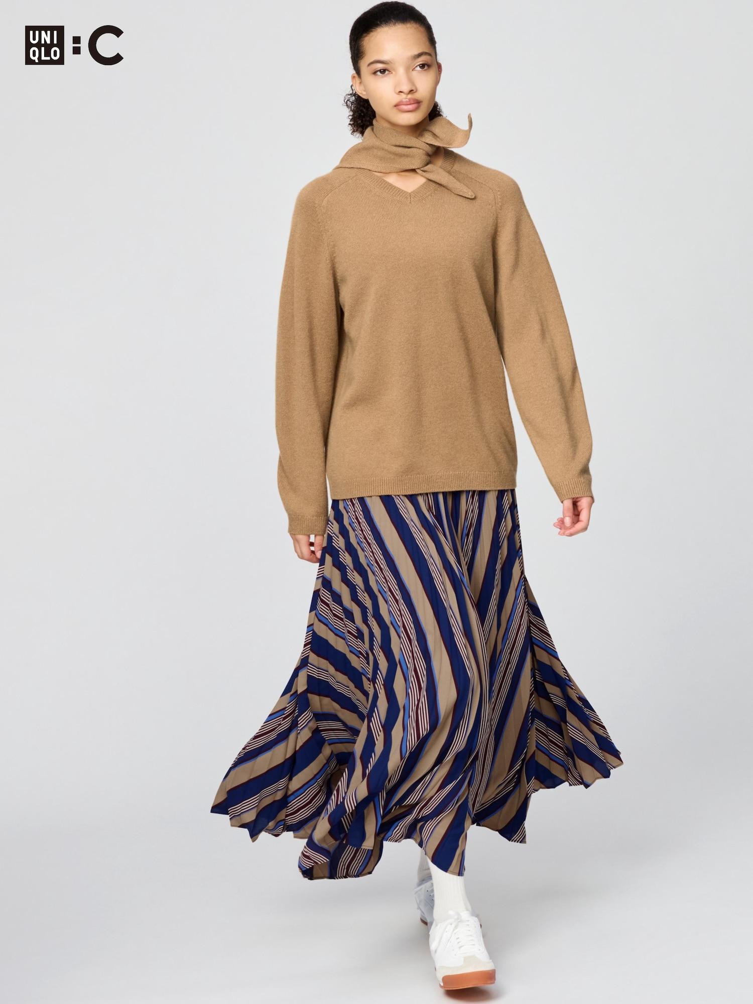 

Uniqlo Плиссированная длинная юбка с принтом 32 BEIGE/WOMEN L