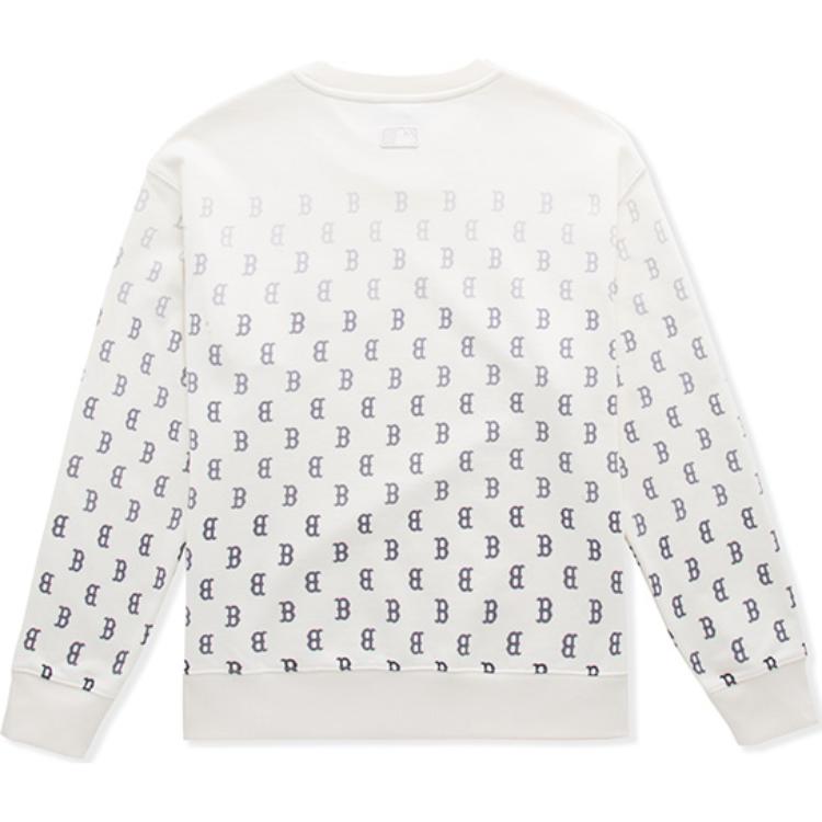 New MLB Boston Red Sox Monogram Sweatshirt Unisex Cream 3AMTM0744-43CRS