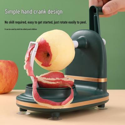 Hand-Cranked Automatic Apple & Fruit Peeler with Paring Knife