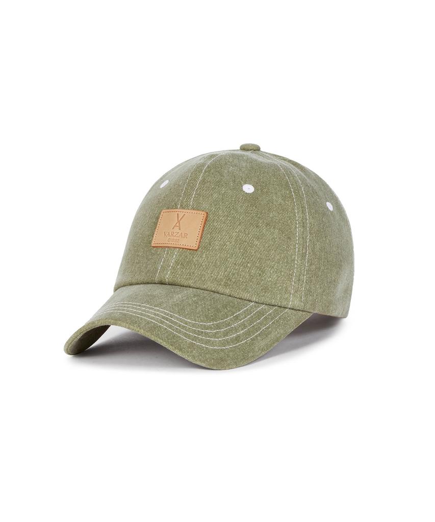 Bajal Va Square Pigment Label Ball Cap Deep Green