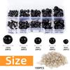 100PCS 6-12mm Plush Doll Eyeball  Accessories Black Plastic Plush Safety Eyes for Toys DIY Making Animal Doll Sewing Tools