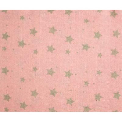 DIY Fabric Coupon - Pink and Taupe Star 50 X 140 Cm