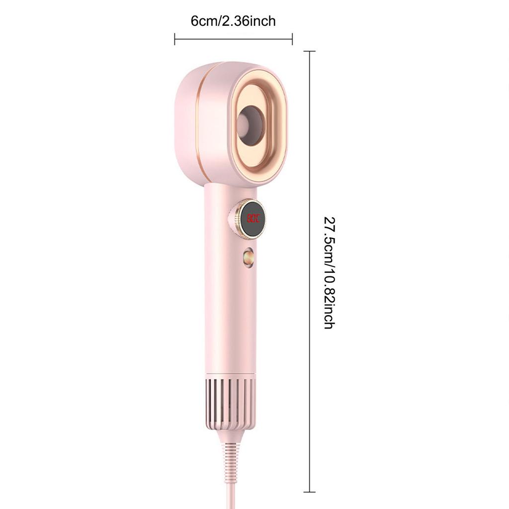 1400W High-Speed Hair Dryer with 110,000 RPM Brushless Motor, 20 MCelsiuss Airspeed, Red Light Hair Care Dryer, Magnetic Concentrator Nozzle, 5 Heat a