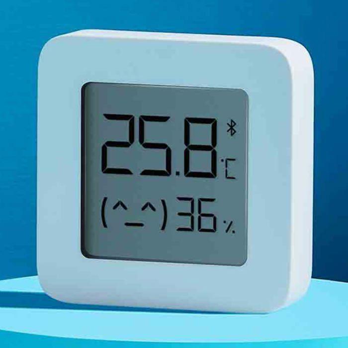 Thermomètre d'intérieur connecté - AIMOONSA - Monitor 2 - Écran LCD 1,5" - Précision 0,1°C/0,1% HR - Pile CR2032