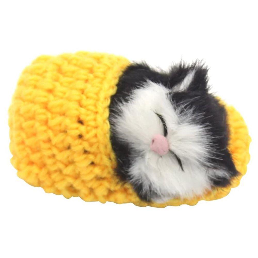 Sounds Sleeping Kitten Toy Slipper Sleeping Cat Simulation Sleeping Cats Mini Kittens In Shoes