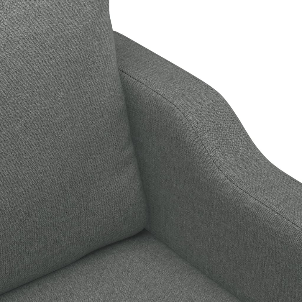 Vidaxl 2-Seater Sofa, Dark Grey, 140 Cm, Upholstered In Fabric