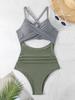 Women’s Sexy Monokini Bathing Suit One-Piece Cut-Out Bikini Swimsuit, Backless Tight-Fit Swimwear