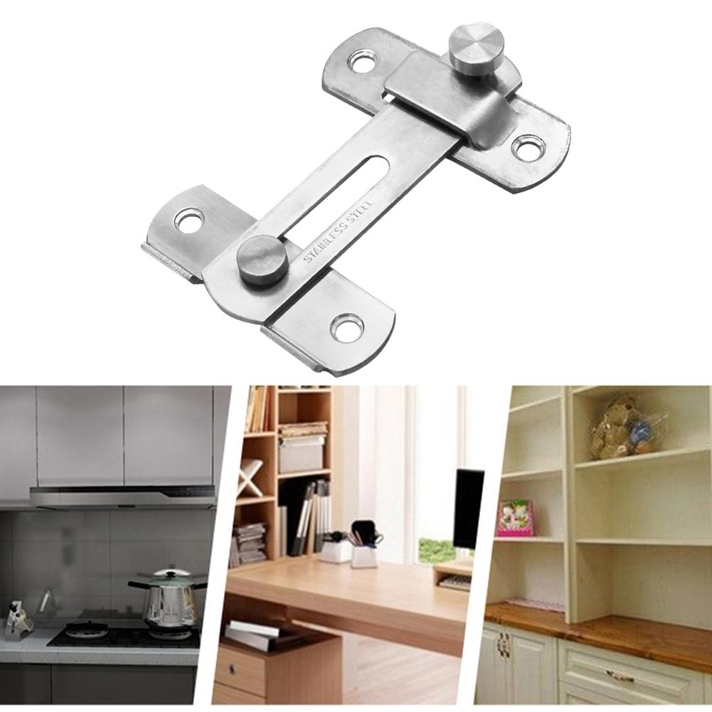 

90 Degree Hasp Latches Stainless Steel Sliding Door Chain Locks Security Tool