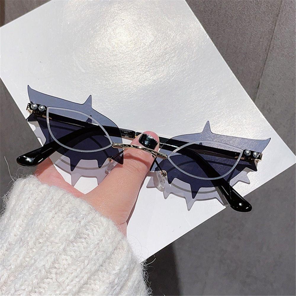

Frameless Party Hip-Hop Sunglasses Rimless 2000s Shades Trendy Spike Sunglasses for Women