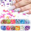 Nail Art Accessories 12 Colors Laser Symphony Butterfly Sequins Nail Decoration Sequins