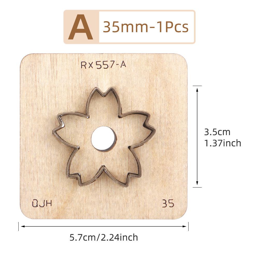 1pcs Leather Cutting Die DIY Flower Petal Cutter Knife Leather Keychain Making Mold Die Leather Craftwork Punching Die