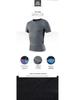 Men's Summer Quick-Dry Black Sports Training Shirt - Short Sleeve, Tight-Fitting, Round Neck for Football & Basketball Fitness.