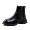 2024 Hot Sale Fashion Genuine Leather Shoes Women Chelsea Boots Stretch Slip on Comfortable Mid Heels Platform Ankle Boots Women