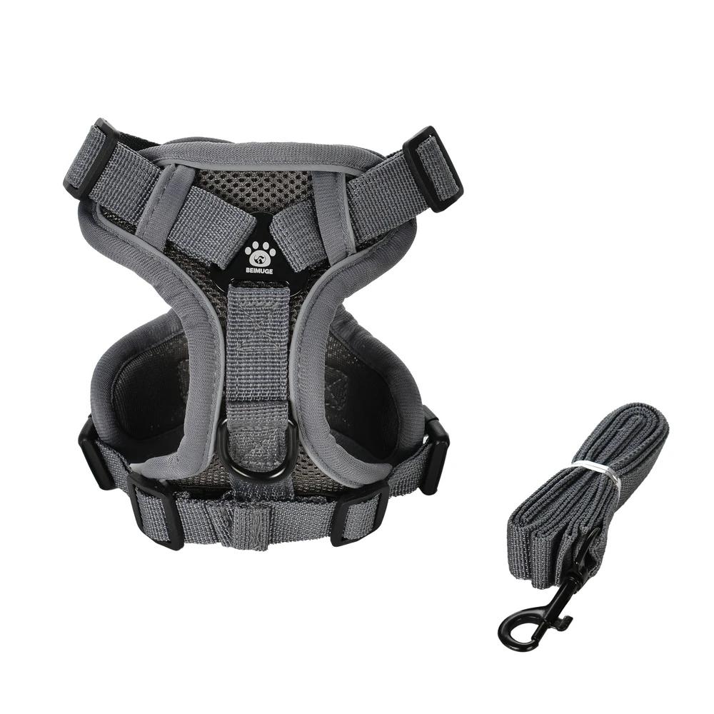 Dog Vest Harness Leash Set Reflective Adjustable Puppy Chest Strap for Small Dogs Cat French Bulldog Vest Lead Rope Pet Supplies