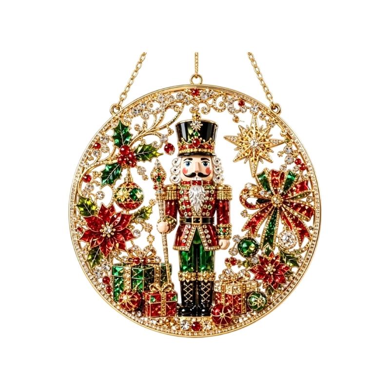Seasonal Christmas Acrylic Ornament DIY Kits with Drill Art Finish, Top Chain, Selected Style, Tool Set Home Use