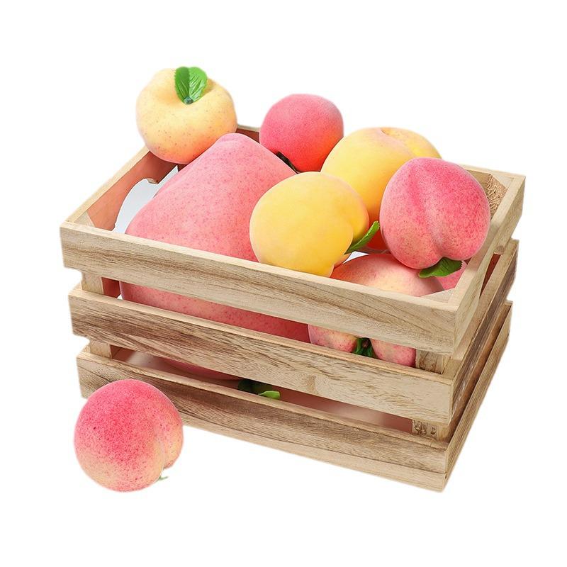 Seasonal Foam Fruit Ornaments: Large Flat Peach Simulation Model
