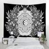 Black and White Sun Moon Bohemian Tapestry Psychedelic Yin Yang Wall Art Tree of Life Tapestry