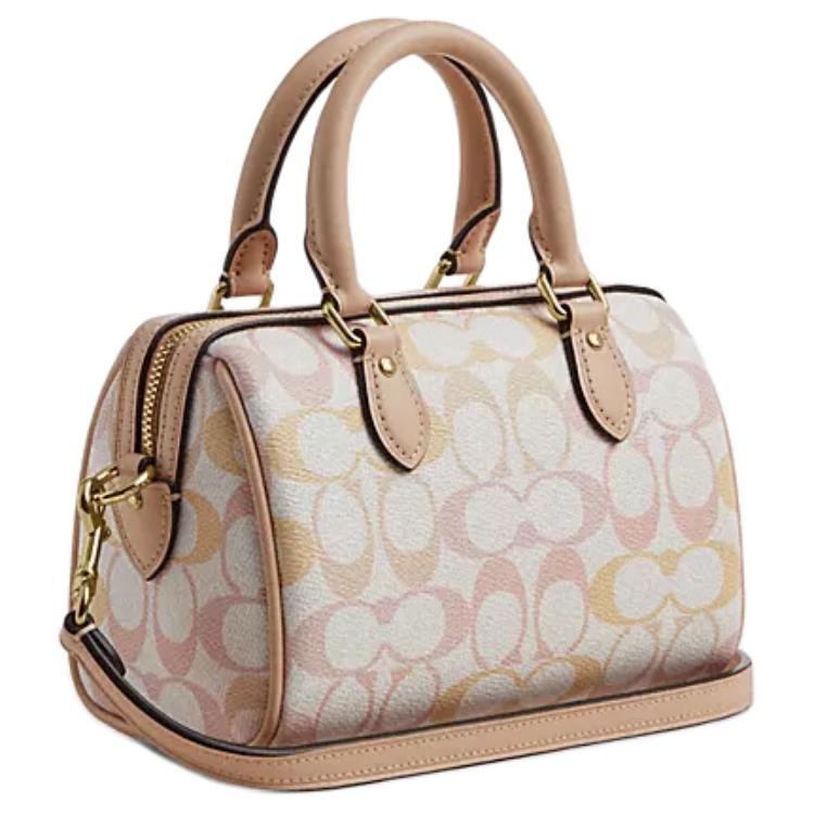 Coach Rowan 17 Classic Print Zipper Closure Synthetic Leather Shoulder Crossbody Tote Bag Small Women bags Candy-Color CEK81-IMM8C