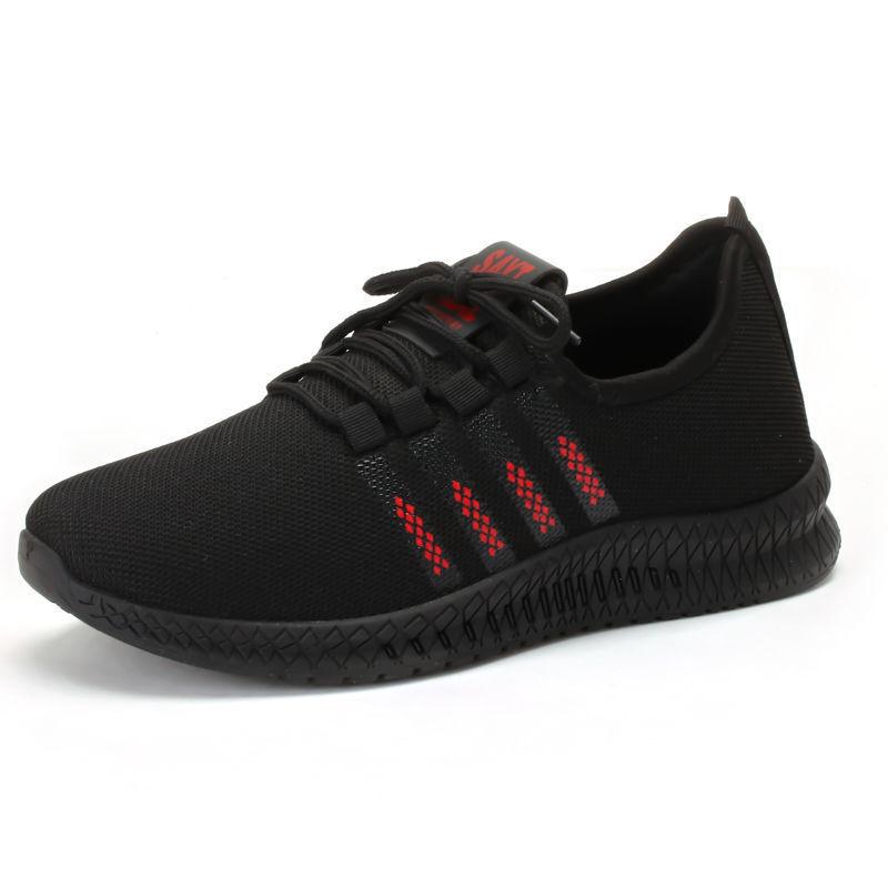 Chaussures pour hommes Chaussures de sport décontractées Chaussures simples coréennes Chaussures de course pour hommes Chaussures de voyage en tissu à semelle souple Baskets respirantes pour hommes
