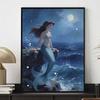 Disney Little Mermaid Ariel Moonlight Ocean Diamond Painting Art Mosaic Kit Handmade diy5D Home Decor Gift