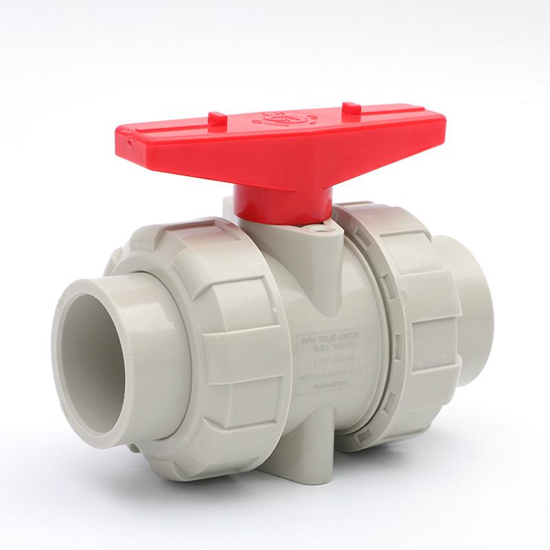 PPH Double Union Oil Screw Ball Valve Hot Melt Switch