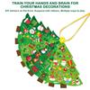 Christmas Tree DIY Craft Set for Kids 24 Cards Stickers Ribbons Interactive Ornaments Toddler Wall Decor Classroom Activity