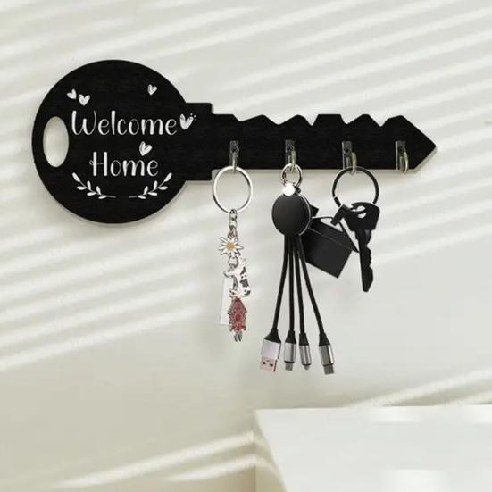 Key Hook with Strong Load-Bearing Capacity Bohemia Style Wall-mounted Decorative Key Shape Key Organizer