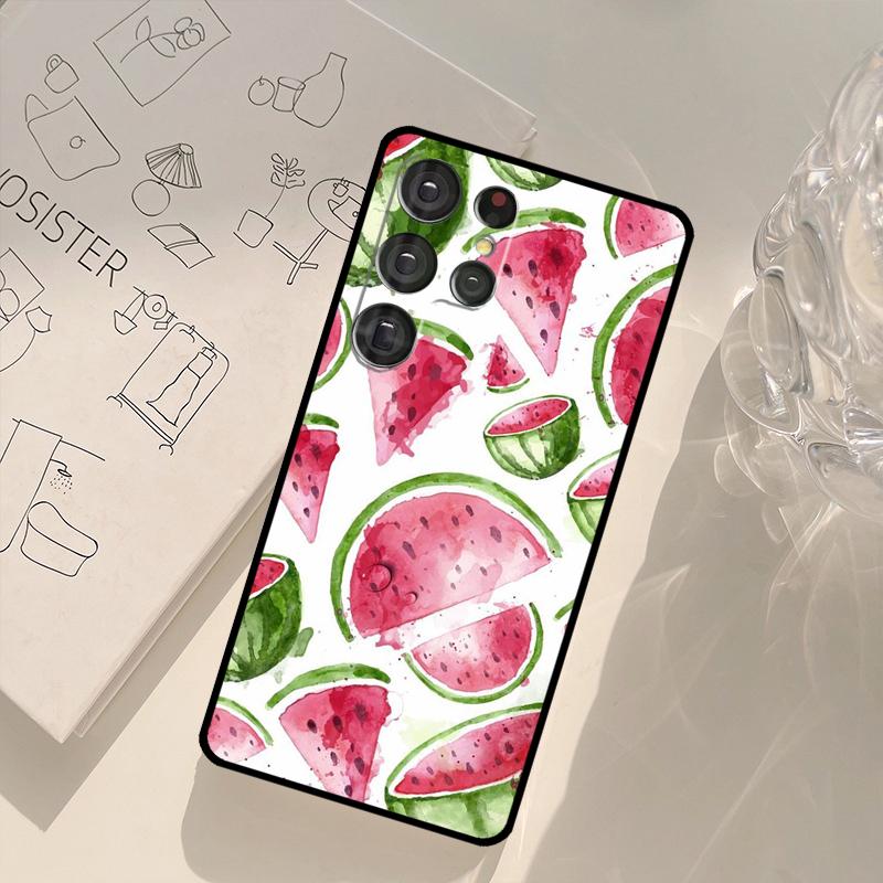Summer Fruit Watermelon Case For Samsung Galaxy S23 S21 S22 Ultra S20 FE S8 S9 S10 Plus Note 10 Note 20 Ultra Cover