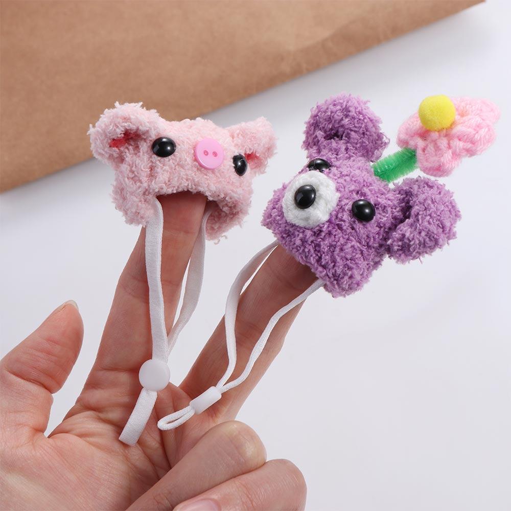 Photo Props Plush Hamster Cap Hand Crocheted Mini Cotton Doll Hat Lovely DIY Doll Hat Winter