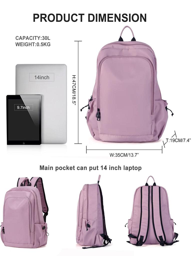 Large Capacity School Backpack For Teen Girls Boys Cute Student Schoolbags, Casual College Travel Laptop Backpack For Women Men