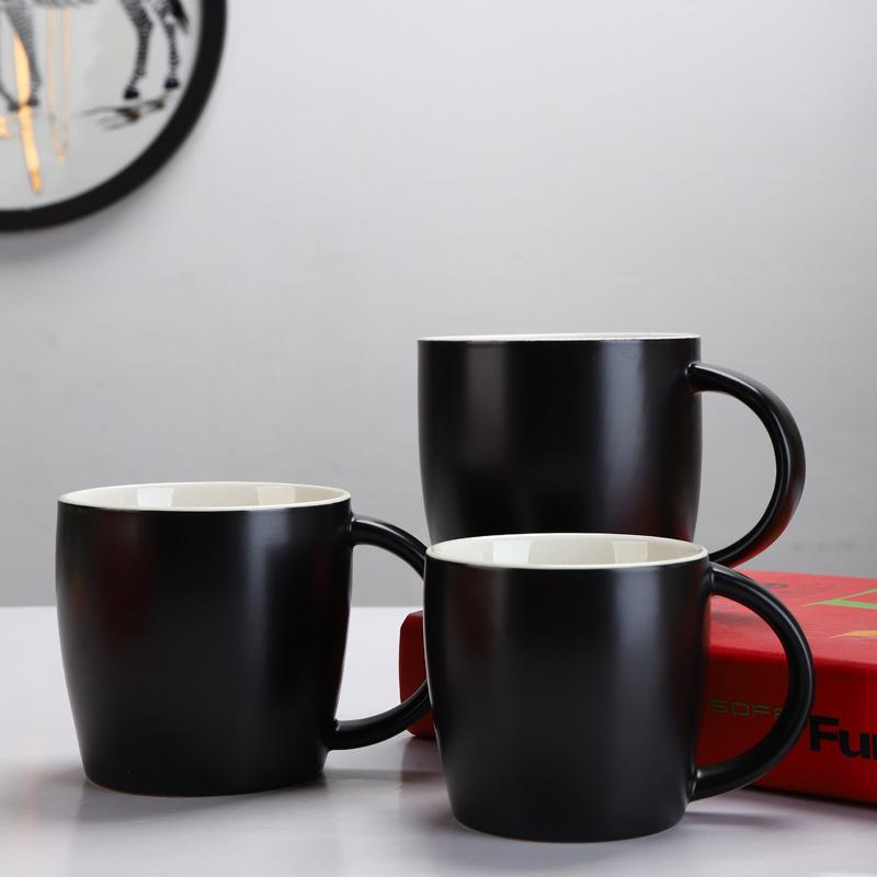 Large Capacity Creative Ceramic Cup Coffee Mug Engraving Advertising Gift Cup Water Cup Customization Log