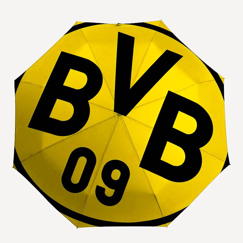 BVB, Logo Automatic Opening and Closing, 8 Rib Structure Portable Umbrella, Suitable for Men and Women In All Seasons  Perfect Gift for Holi