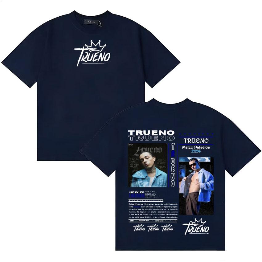 Rapper Trueno Gothic Album Tshirt Unisexs Womens Clothes Harajuku Short Sleeve Tee Shirts Cotton Oversized Y2K Tshirts Streetwear