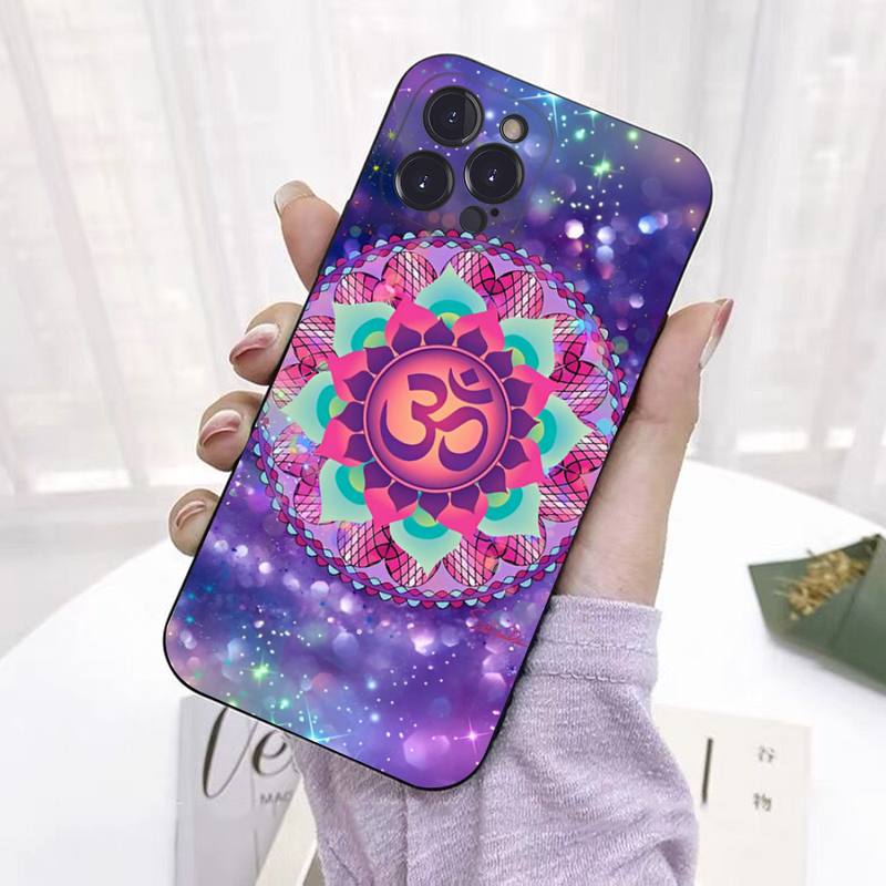 Aum Om Yoga Telefon Fall Für iPhone 8 7 6 6S Plus X SE 2020 XR XS 14 11 12 13 Mini Pro Max Handy Fall