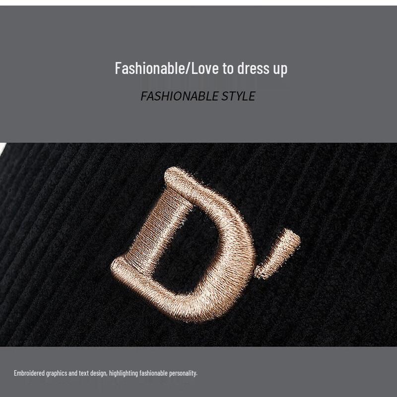 ZHENYUEQI Corduroy Embroidered D-Letter Baseball Cap